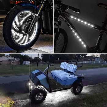 [1PCS] Lampu Hias Kendaraan Led Warna Cool White Strip Panjang 30cm Dengan Modul / Lampu Strip Led Fleksibel Untuk Dekorasi Mobil Motor Sepeda Waterproof / Lampu Mobil LED Strip Car Light DC 12V SMD 30cm / Lampu Kelap kelip Warna Warni Motor Mobil Sepeda