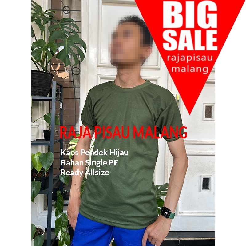 5.5 Promo Brand KAOS PENDEK POLOS HITAM PUTIH DAN HIJAU ARMY KAOS DALAMAN TNI POLISI SECURITY ~ALLSI