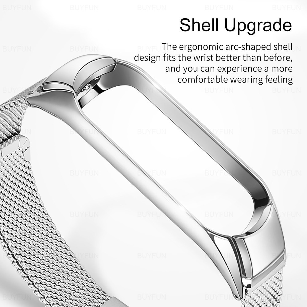 Stainless Strap Xiaomi Band Mi Band 3 4 5 6 Luxurious Strap M6 M7 Smartwatch Replacement Band