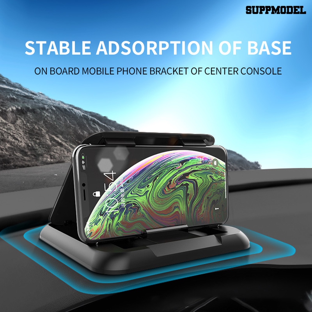 [Dekorasi] Car Phone Holder Adjustable Anti-slip Desain Segitiga Dasbor Mobil Dudukan Ponsel Pad Silikon Perlengkapan Mengemudi