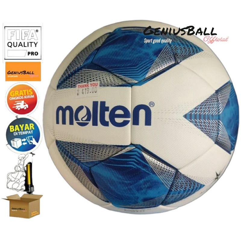 Bola sepak molten afc original 100% bola molten 5000 ori bola molten original waterproof bola standa