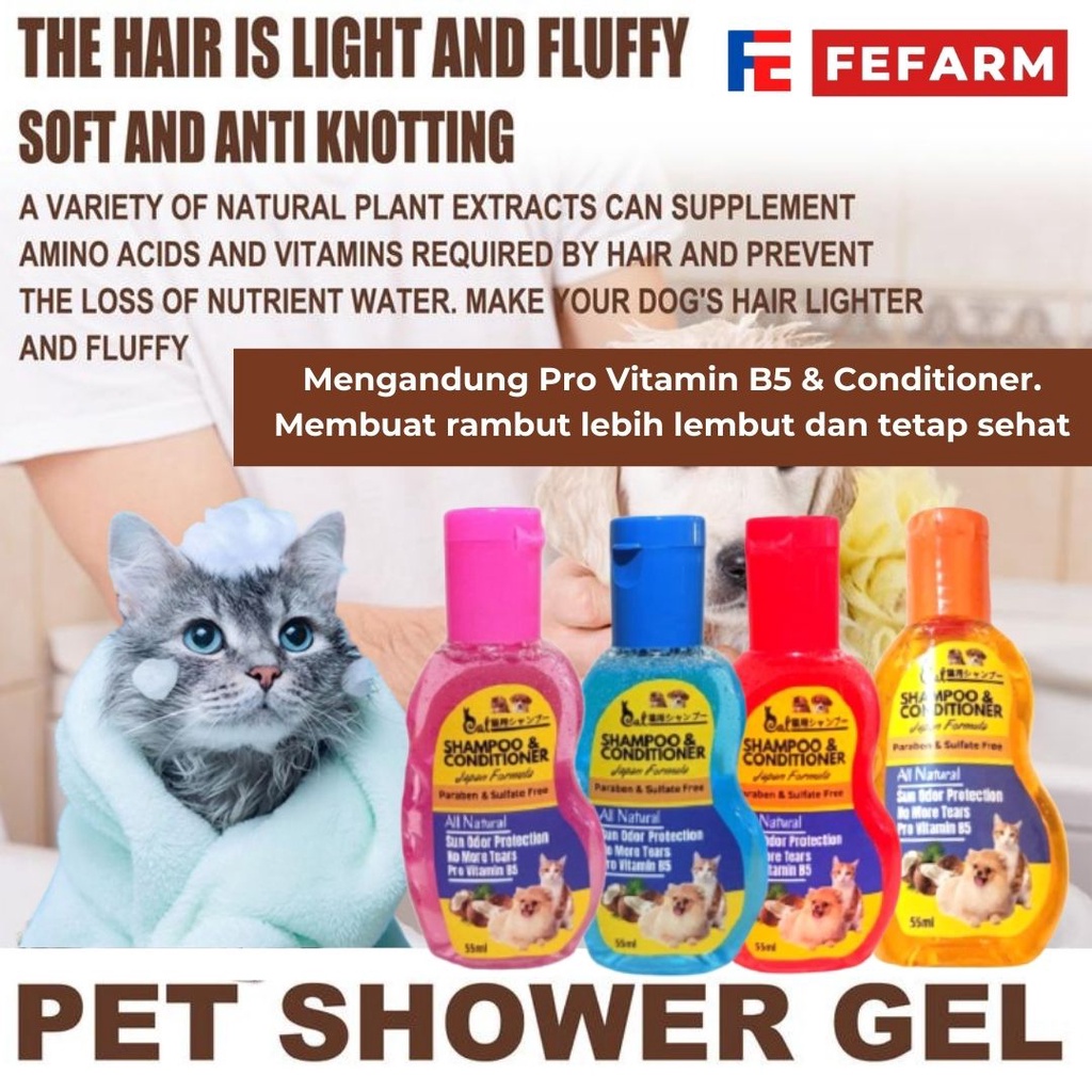 Shampoo Sampoo Sampo Kucing Plus Conditioner FEFARM