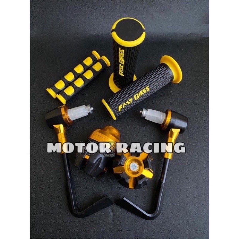 [PAKET 4IN1] Proguard L + Jalu as roda + Handgrip FASTBIKES + Karet Handle Rem Domino