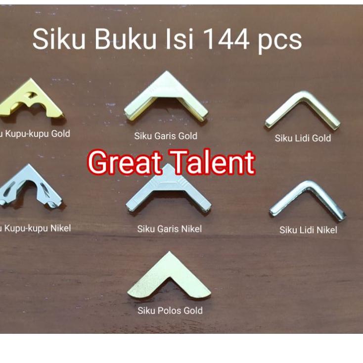 

[K-6-R ✓] 144 pcs Siku Buku - Siku Yasin - Siku Map Raport - Gold Emas Nikel Silver - Kupu-kupu - Lidi - Garis-top produk