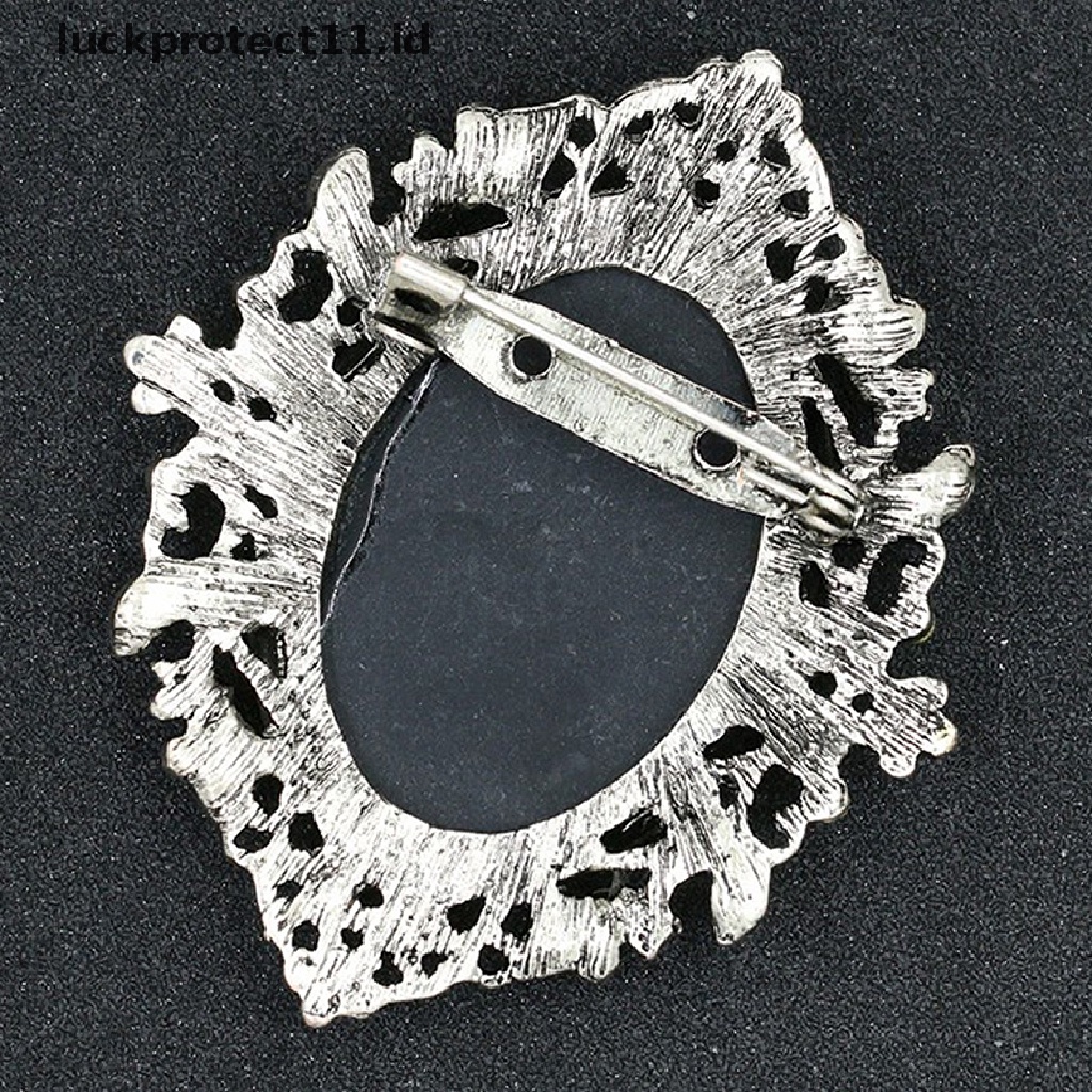 /Fashion Hot// Fashion// Kristal Berlian Imitasi Cameo Vintage Bros Untuk Wanita Queen's Cameo Beauty.