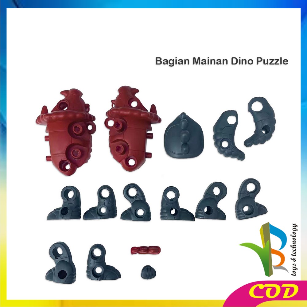 RB-M219 DIY Dino Puzzle Assembly 3IN1 Mainan Anak Bongkar Pasang Dinosaurus BONUS OBENG / Mainan Edukasi Anak DIY Assemble Dinosaur Set