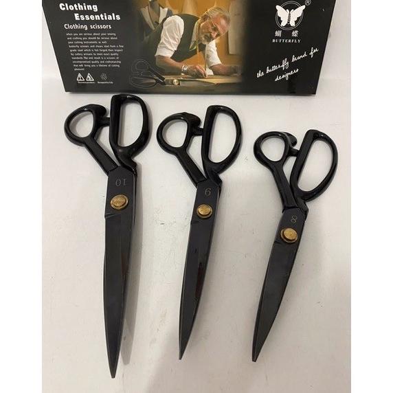 

GUNTING BUTTERFLY gagang karet premium 10 inch / gunting kain tajam