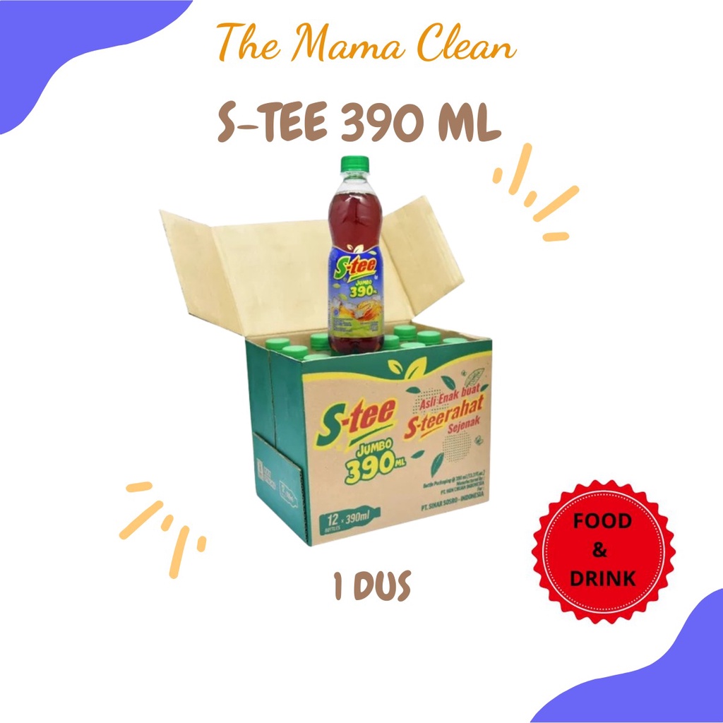 STEE MINUMAN TEH BOTOL PET 390ML 1 DUS = 12 PCS