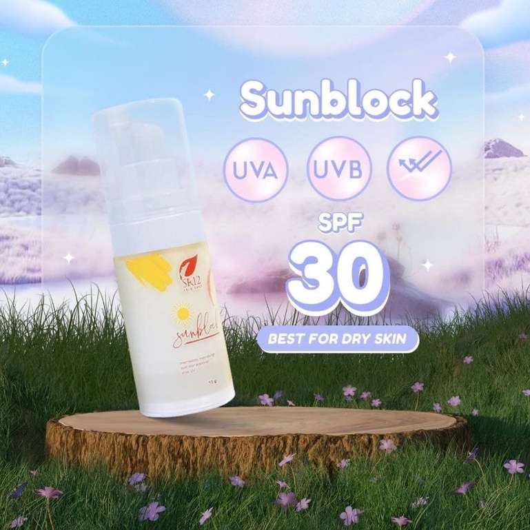 SUNBLOCK WAJAH SR12 SPF 30++ Tabir Surya Lotion Cream SPF Pelindung Sinar UV Sunscreen Aftersun