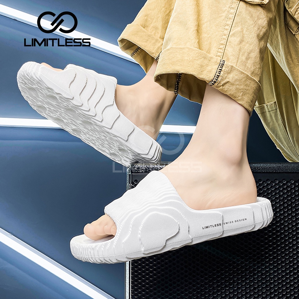 Sendal Pria ADILETTE Slip On Premium Sandal Selop Pria Slippers Keren Sandal Cowo Casual Slop Comfortable
