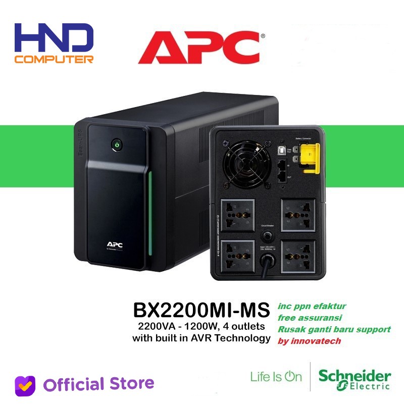 UPS APC Easy BX2200MI-MS  UPS 2200VA 1200 Watt