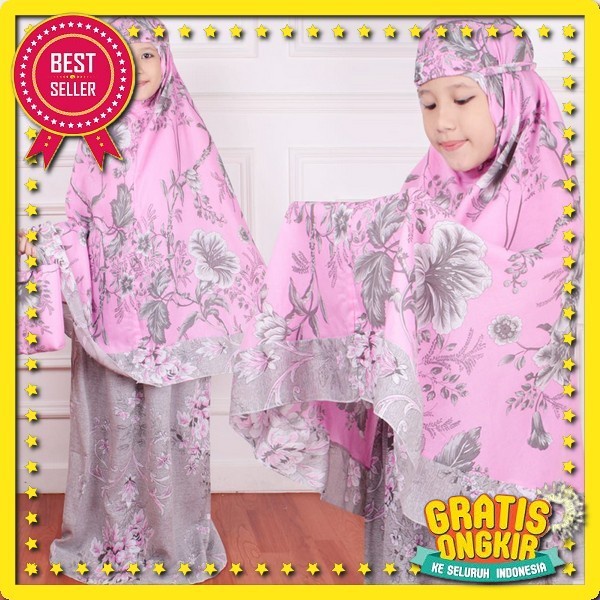 100% Ori Eliyah Mukena Anak By Shayla / Untuk Umur 6-12 Tahun Mukena Anak Perempuan Tanggung Mukenah