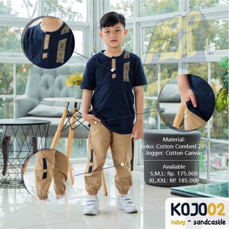 SET KOKO ANAK REMAJA JOGGER FURQAN BY HOOFLA KIDS