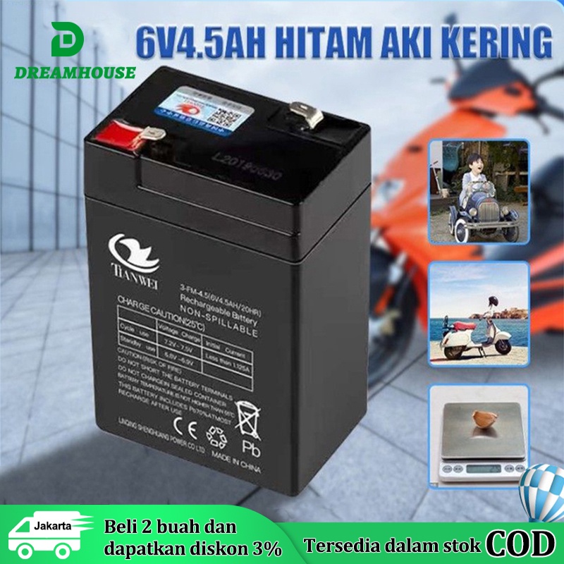 Jual aki kering 6v 4.5ah/ aki kering genset 6v 20ah/Aki Timbangan