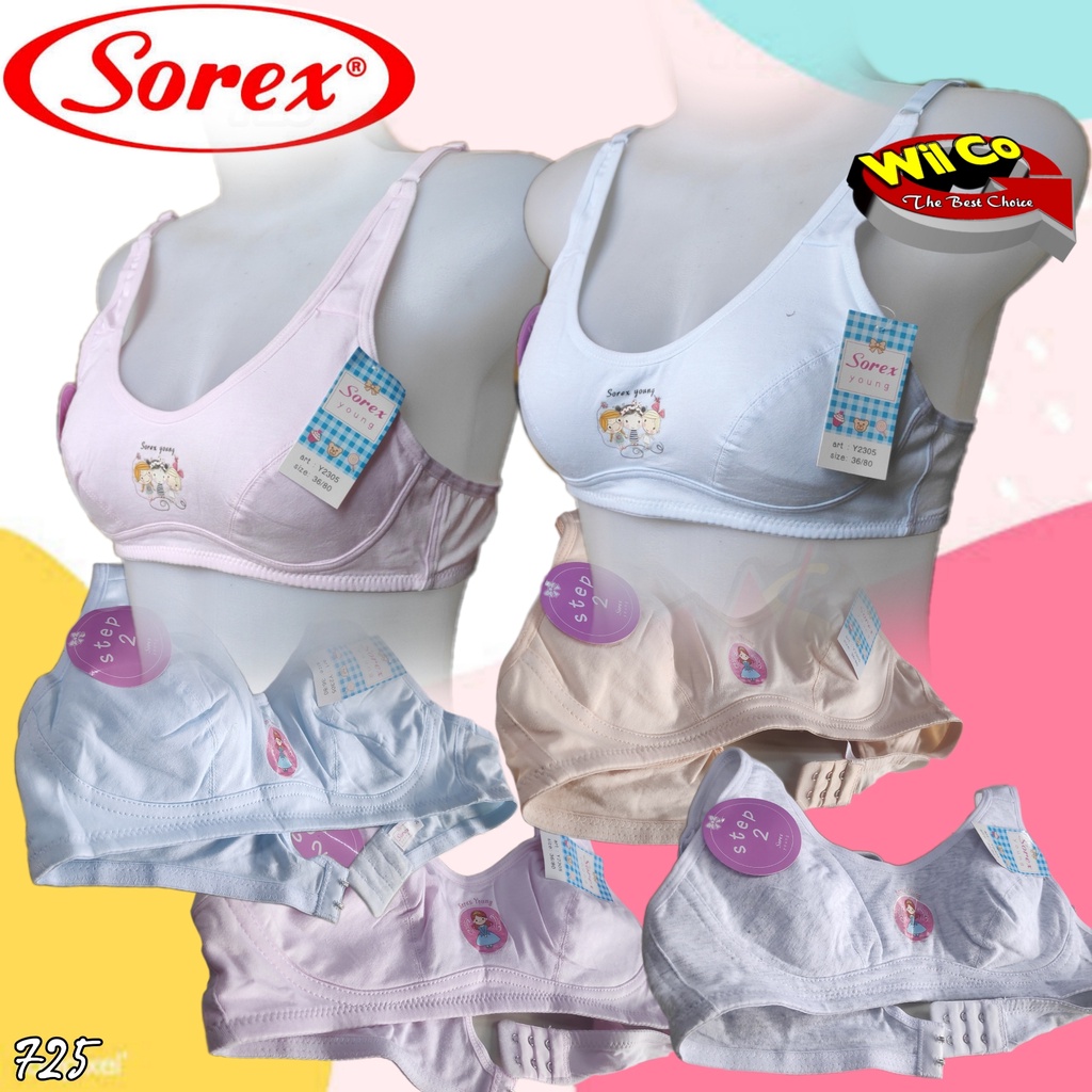 K725 - [Harga Per 1 Pcs] BRA/BH ANAK REMAJA WANITA PAKAIAN DALAM ANAKSOREX BUSA TIPIS TANPA KAWAT DUA PENGAIT