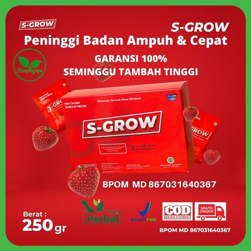 S-GROW - SGROW SUSU PENINGGI BADAN ORIGINAL TERBAIK DAN TERBUKTI SUPLEMEN AMPUH MENINGGIKAN BADAN