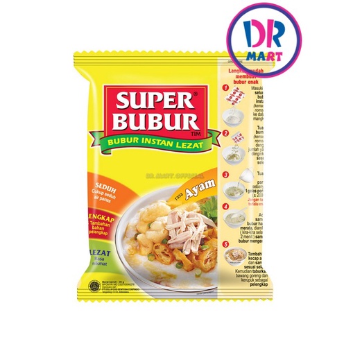 

Super Bubur Instant Lezat Rasa Ayam 45 gr
