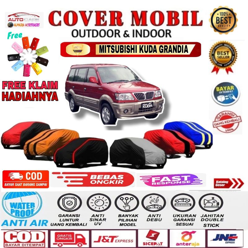 cover mobil sarung mobil Mitsubishi kuda grandia selimut mantel mobil kuda grandia Mantrol kerudung tutupan mobil kuda outdoor indoor