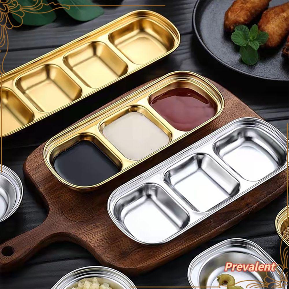 Preva Sauce Dish Piring Saus Piring Kecil Kuah Perahu Sekat Stainless Steel