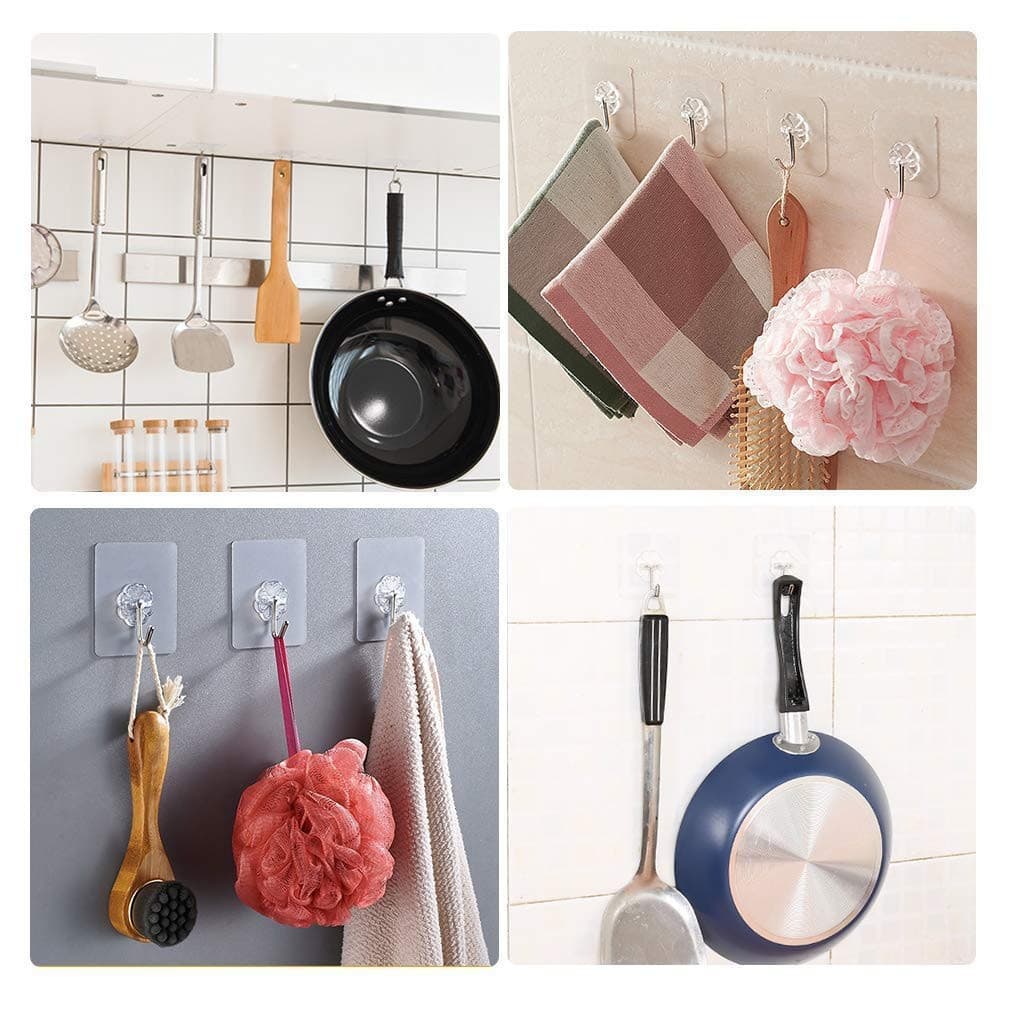 Gantungan Serbaguna 1Pcs Desain Simple Transparan Untuk di Kamar Mandi Dapur Harga Murah Mini Import