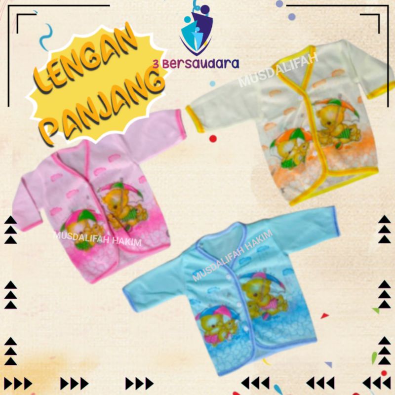 3 PCS BAJU BAYI LENGAN PENDEK/BAJU BAYI LENGAN PANJANG