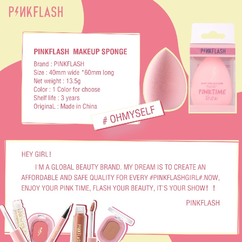 PINKFLASH Baby Skin Blender PINKTIME Show | Beauty Blender Pink