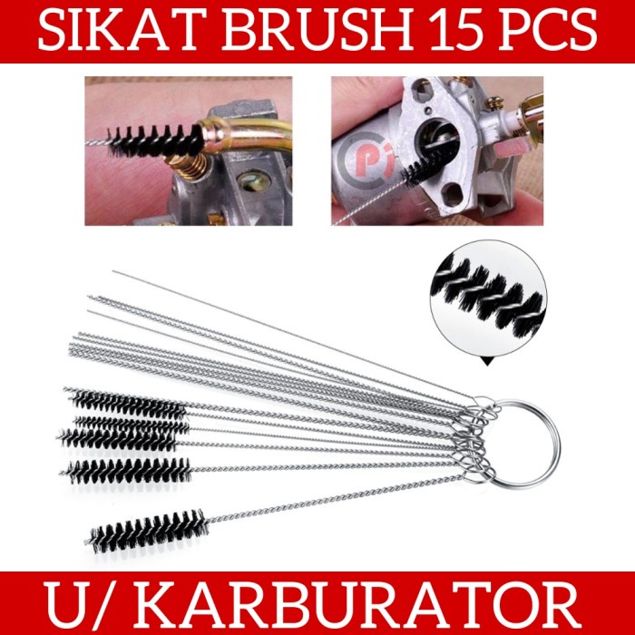 Set 18 Pcs Sikat Brush Pembersih Karburator Cleaning Needles Tools CS8