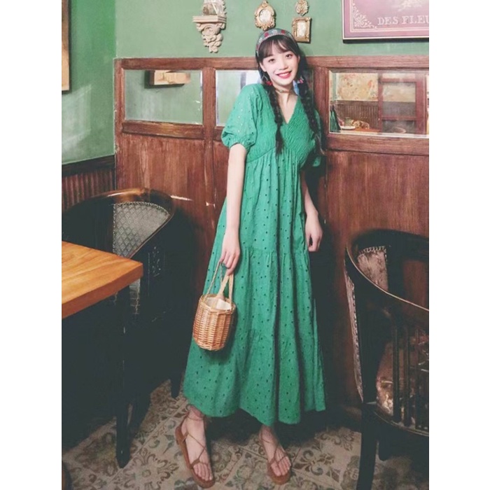 ALEXA COTTON CASUAL DRESS PANTAI WANITA / SUMMER DRESS LENGAN PENDEK