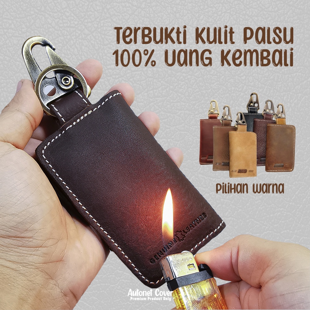 Dompet STNK 100% Kulit Asli Mobil Motor Gantungan Kunci SIM ATM Genuine Leather