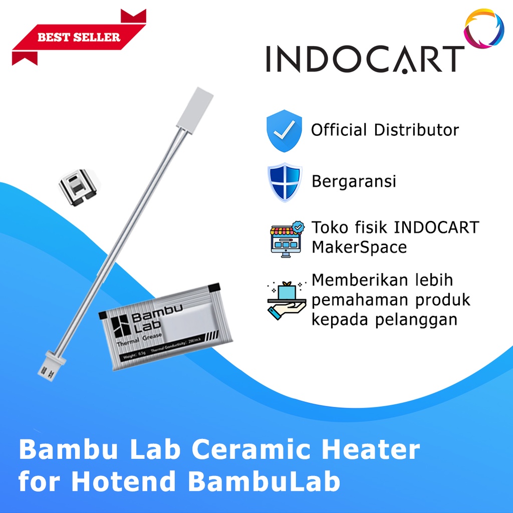 INDOCART 3D Printer Parts Bambu Lab Ceramic Heater for Hotend BambuLab