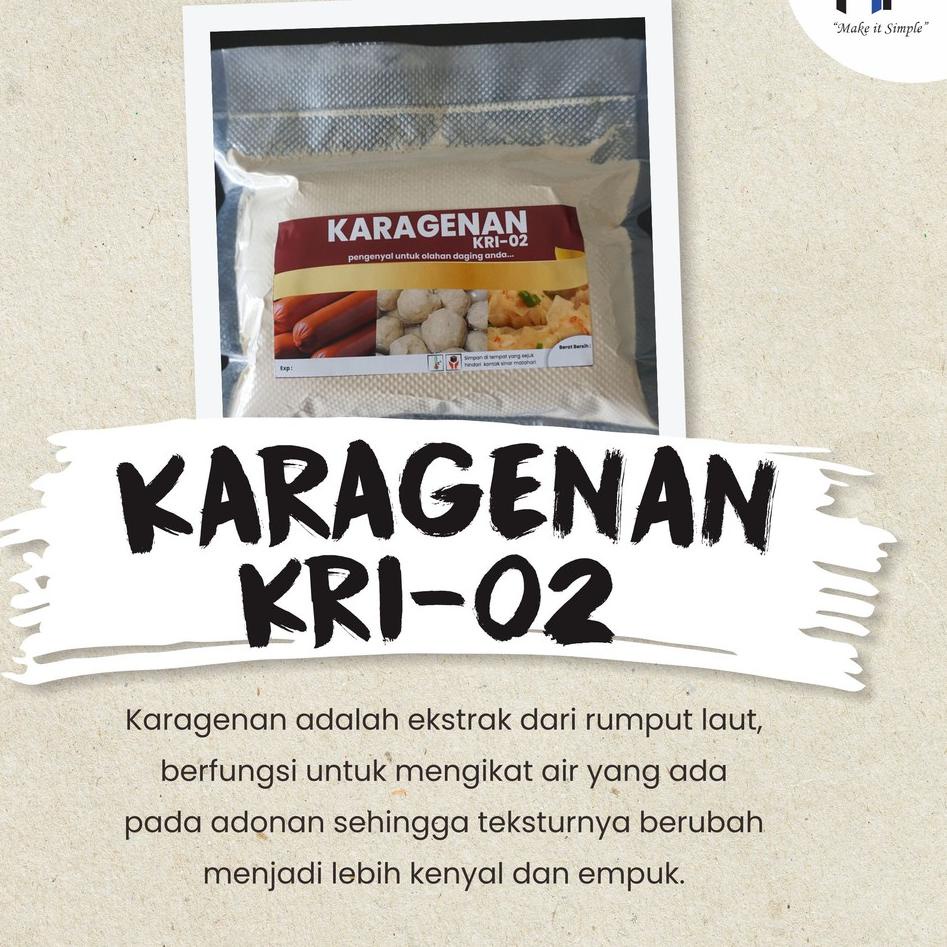 

GROSIR_JAKARTA Karagenan KRI-02 / Carrageenan - pengenyal bakso , pentol, sosis, nugget, pempek, siomay [pack 1kg]