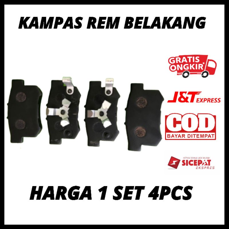 Kampas Rem Belakang Crv 2013 2014 2015 2016, Crv Gen 4