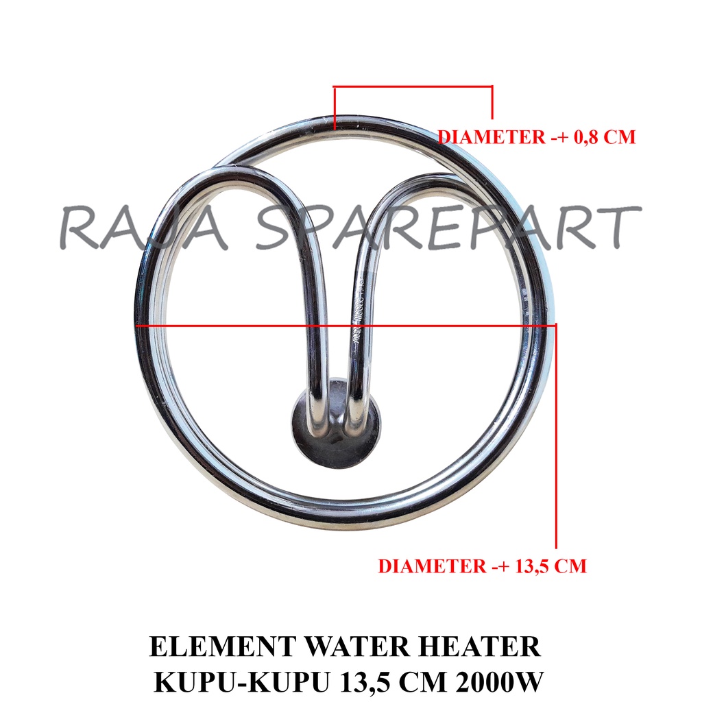 ELEMENT WATER HEATER  KUPU-KUPU 13,5 CM 2000W