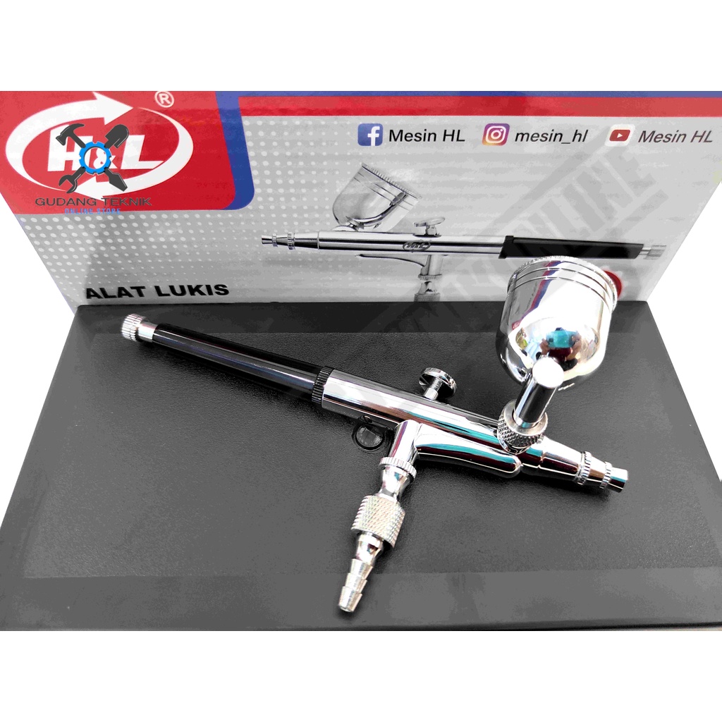 Spraygun Air Brush Kit HNL H&amp;L HL EW440 EW550 / Alat Lukis Spray Gun Semprotan Cat EW 440 550 - Spray Gun Art Painting Pen HNL