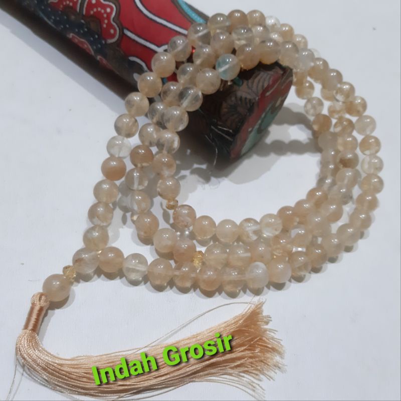 Tasbih Batu Rambut Cendana 10mm Natural