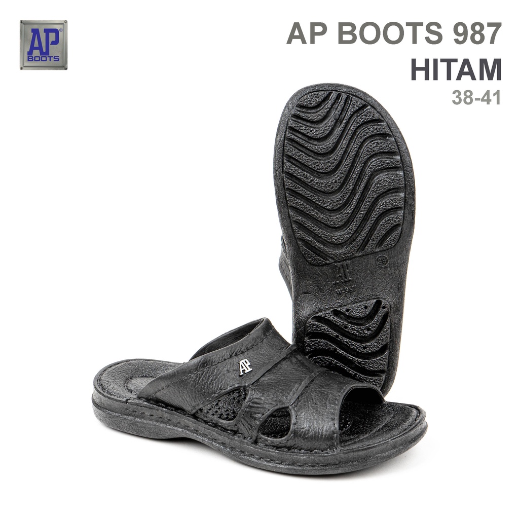 Ap Boots 987 Hitam - Sandal Selop