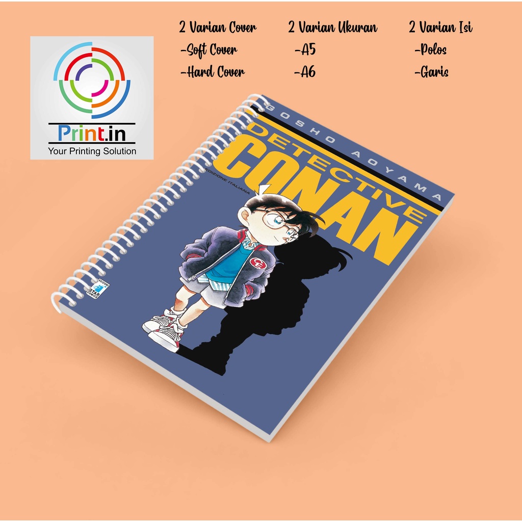 

Notebook Spiral Anime Detective Conan Hardcover dan Softcover