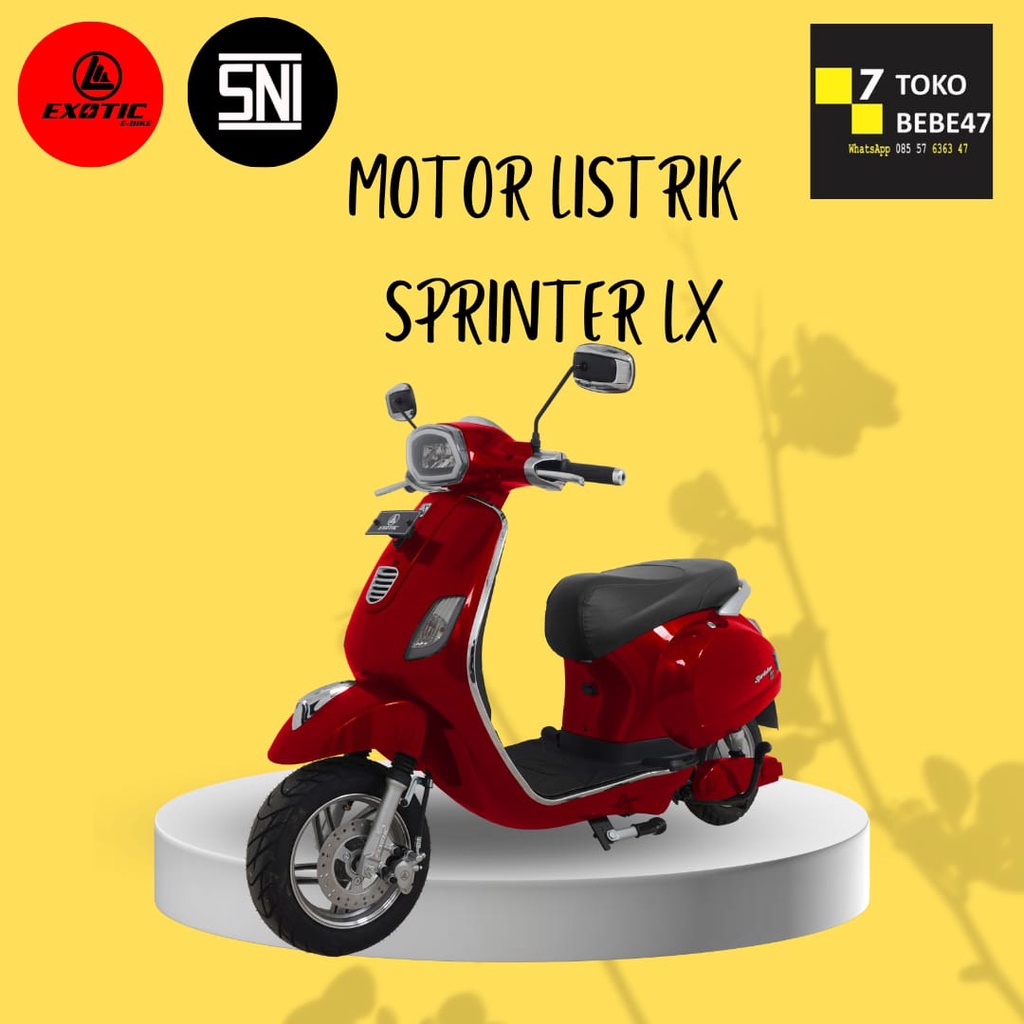 Sepeda Motor Listrik Vespa Listrik Sprinter LX Pacific Exotic