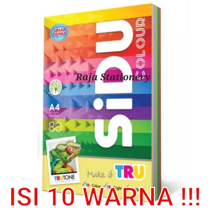 

Kertas HVS Sidu Kertas Warna A4 80g 1 PACK Fotocopy Colour Paper