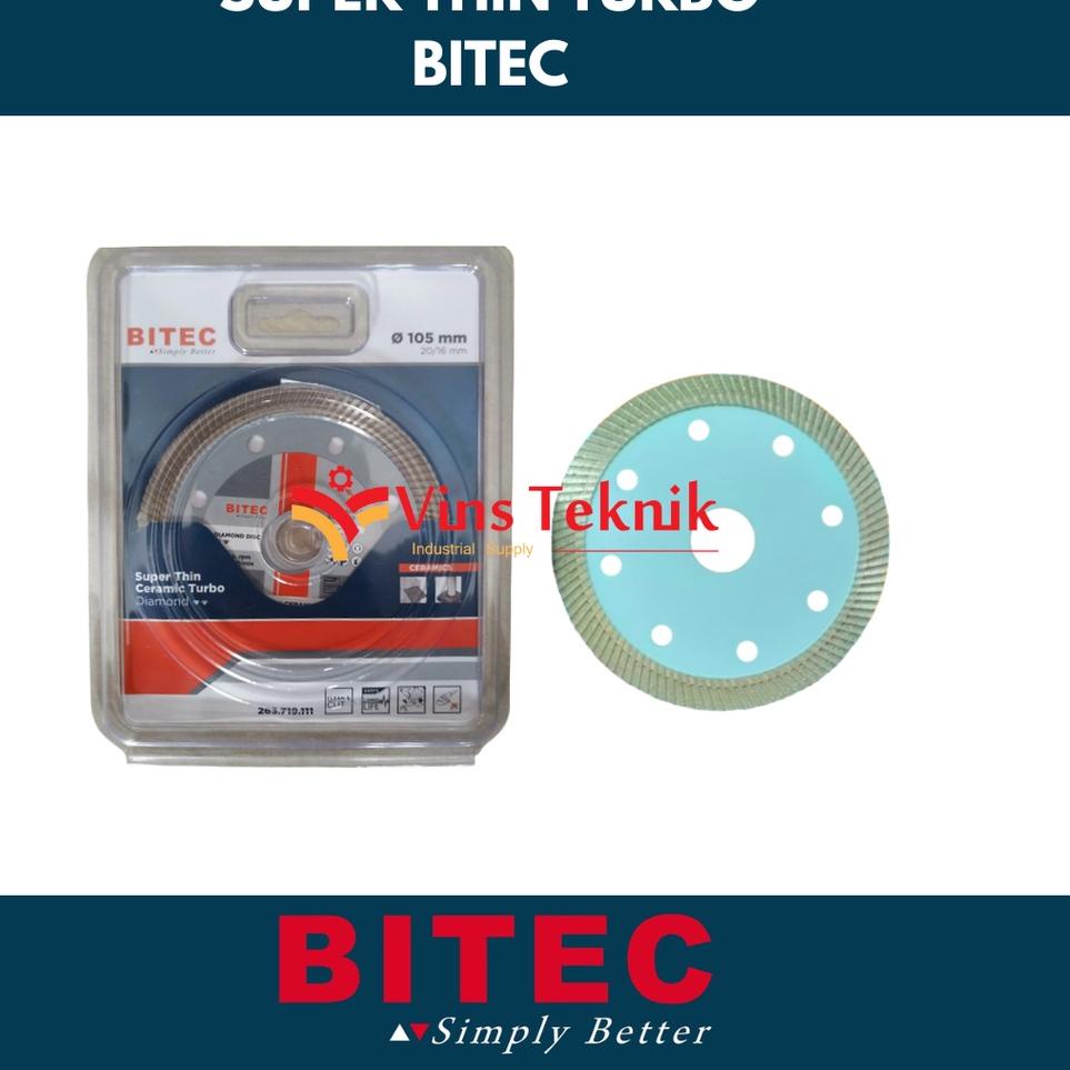 TERBAIK mata gerinda potong keramik turbo ceramic super thin granit BITEC 4" ☃ 850