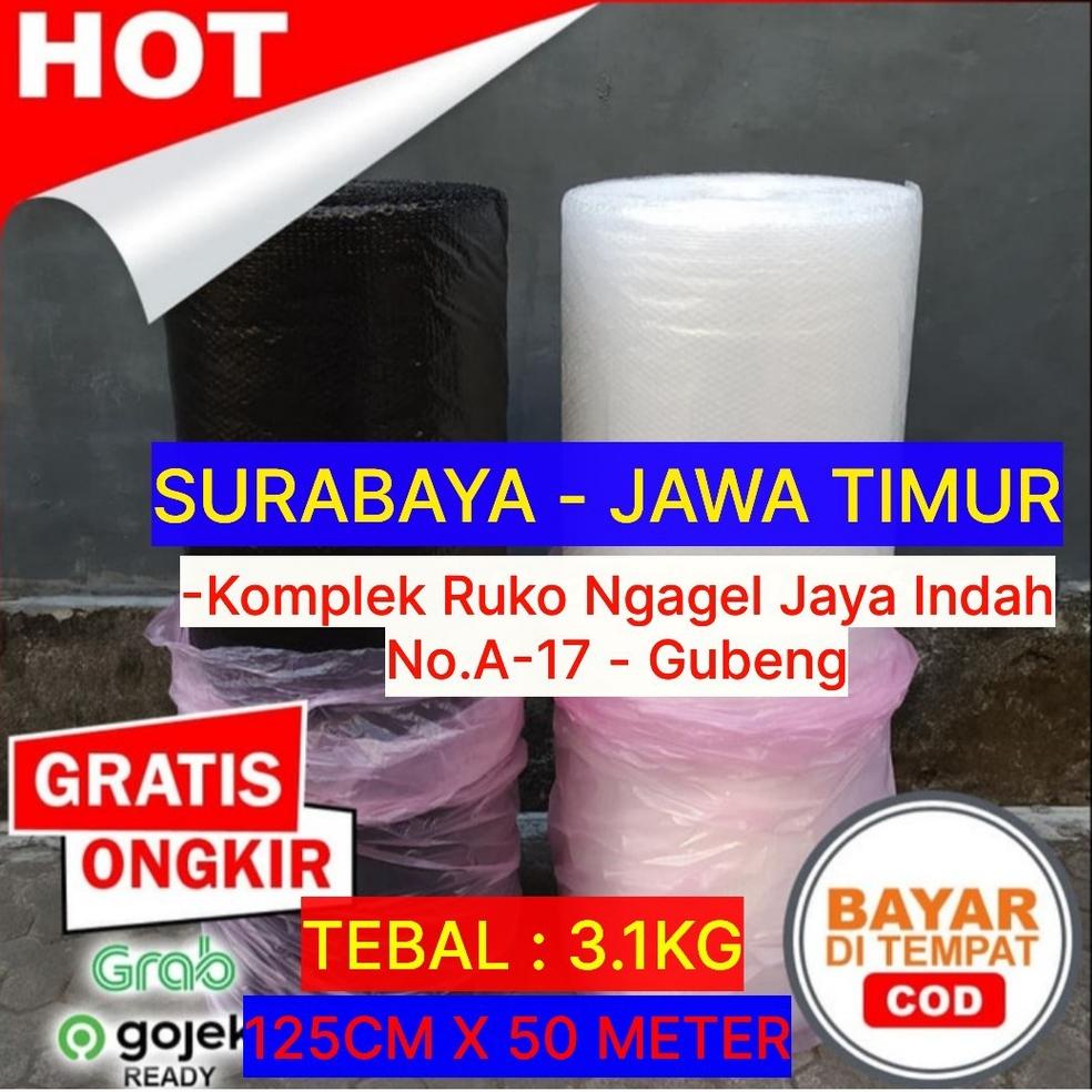 

㊦ Bubble Wrap Roll Warp Hitam Envelope amplop Meteran Gmp 125cm x 50 M / Surabaya / Jawa Timur NK321