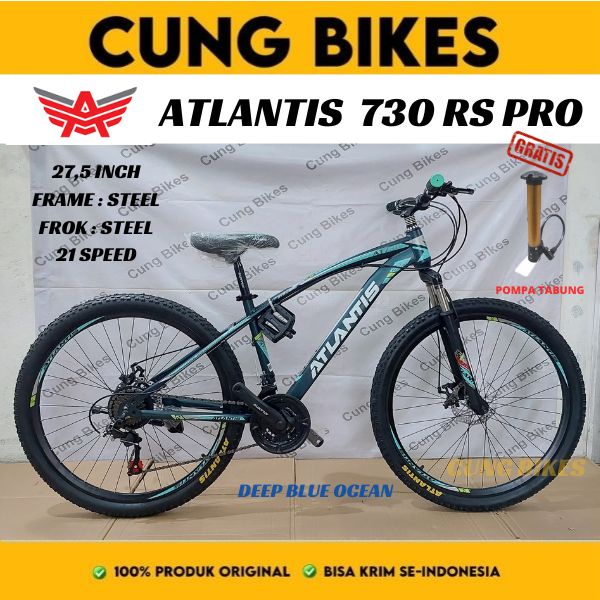 Sepeda Gunung Atlantis MTB 24 26 inch 735 dan 27,5 inch 730 Diskbrake 21 speed