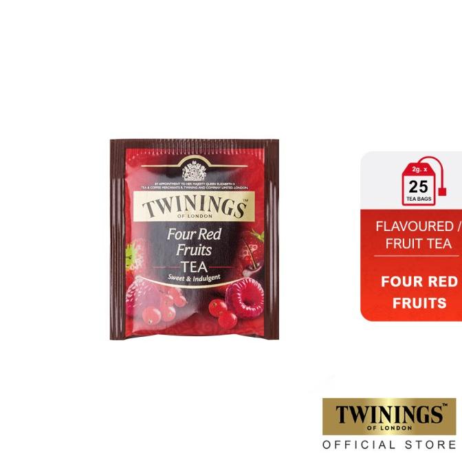 

Twinings Teh Celup Four Red Fruits Flavoured Tea 25x2gr