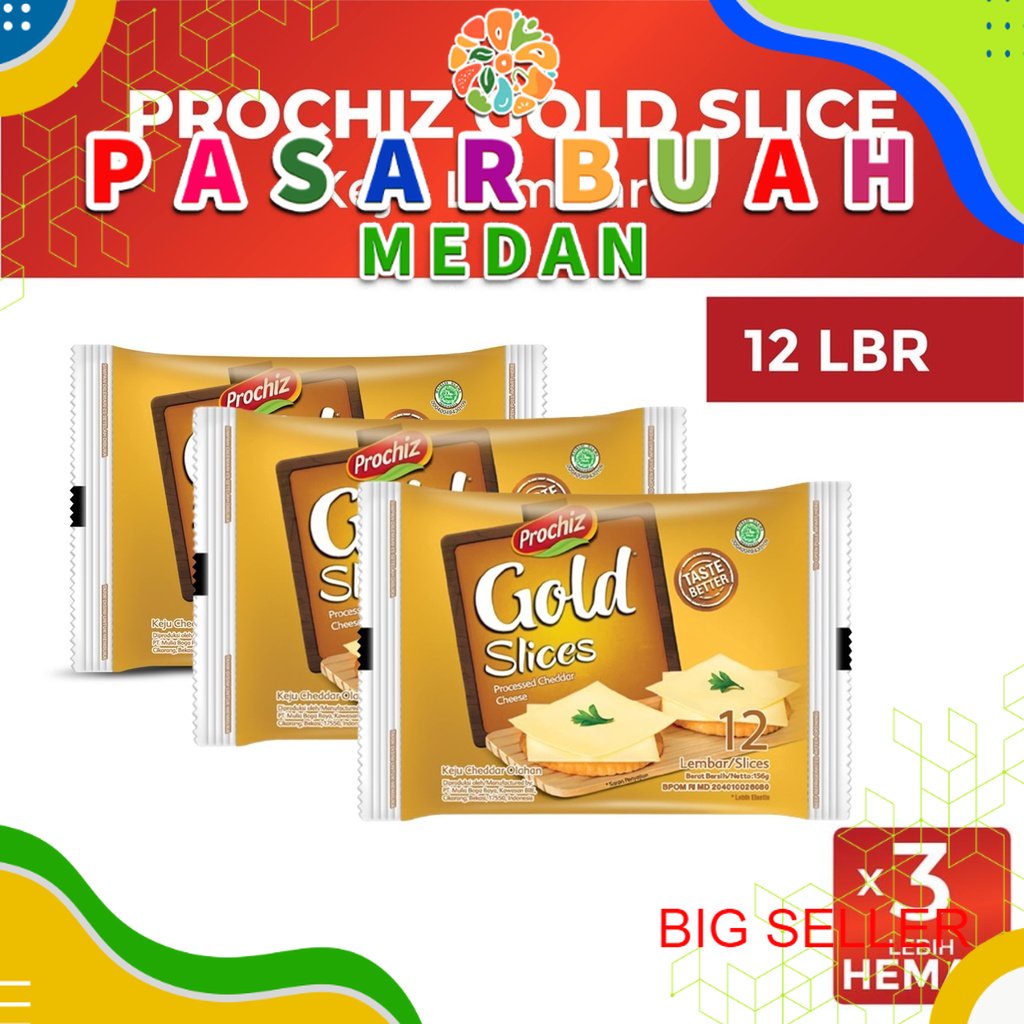 

Keju PROCHIZ Gold Slices 12's x3 | PASAR BUAH MEDAN