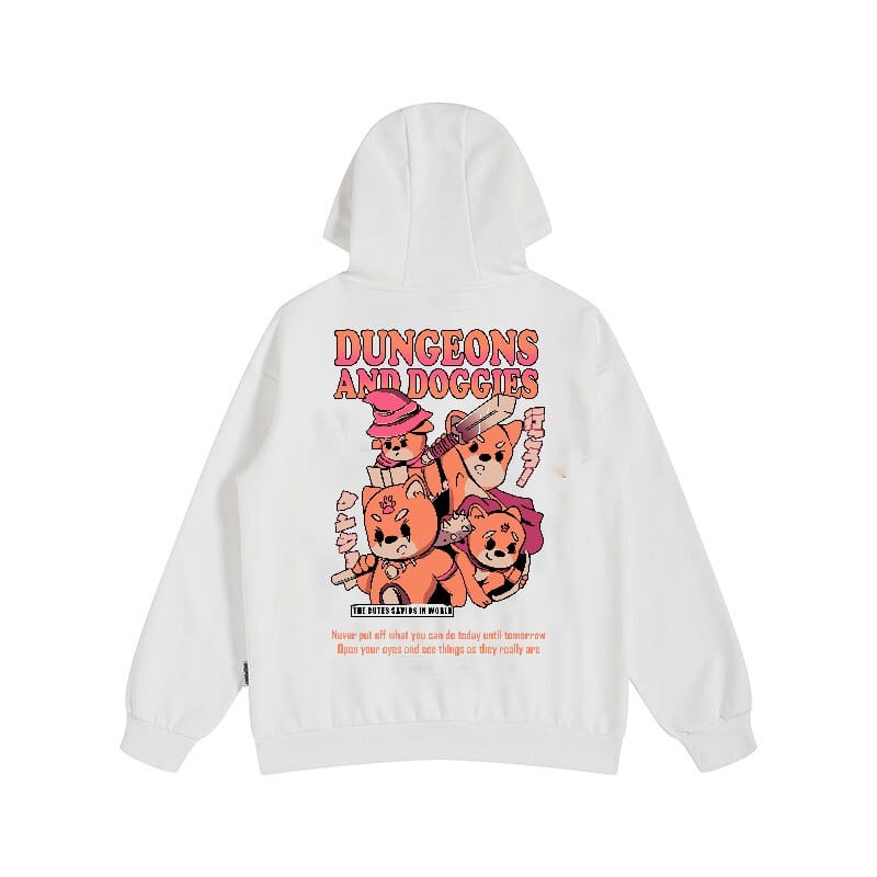Sweater Hoodie DUNGEONS AND DOOGIES Jumper Pria Wanita Bahan Fleece Tebal Ukuran S M L XL XXL XXXL