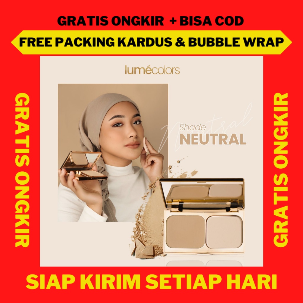 Compact Powder Lumecolors Neutral, Bedak Padat Lumecolors Neutral, Bedak Padat Compact Powder Two Wa