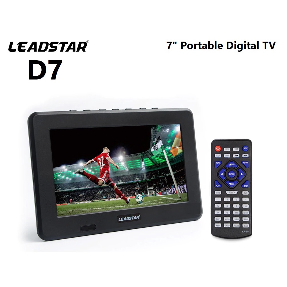 LEADSTAR D7 - TV Digital Portabel 7 Inci - Support Siaran Digital