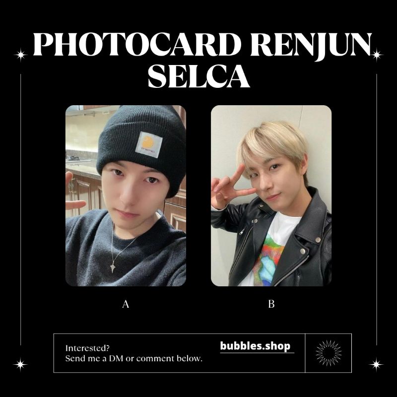 PHOTOCARD UNOFFICIAL RENJUN NCT SELCA