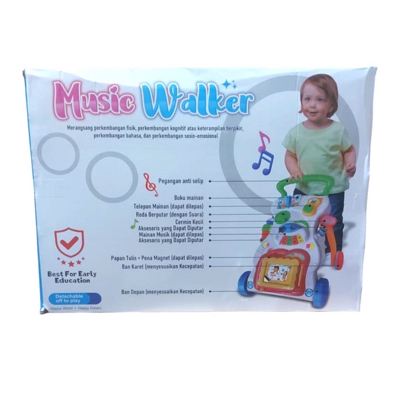 MAINAN BAYI DORONG BABY PUSH WALKER ALAT BANTU JALAN BABY WALKER MUSIC WALKER MURAH DORONGAN BABY