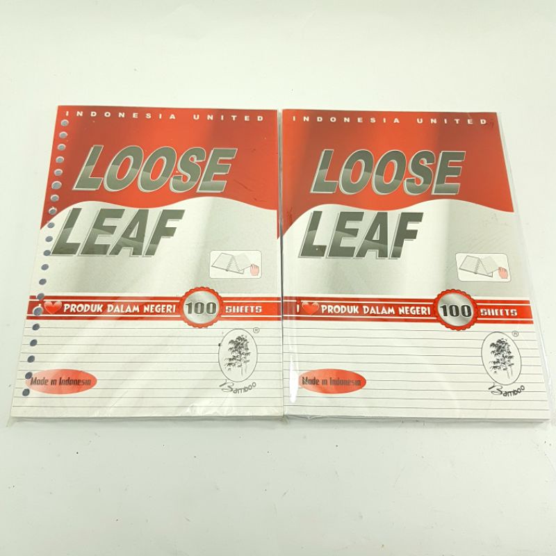 

Isi Loose Leaf Garis / Polos A5 Bamboe Isi 100lbr
